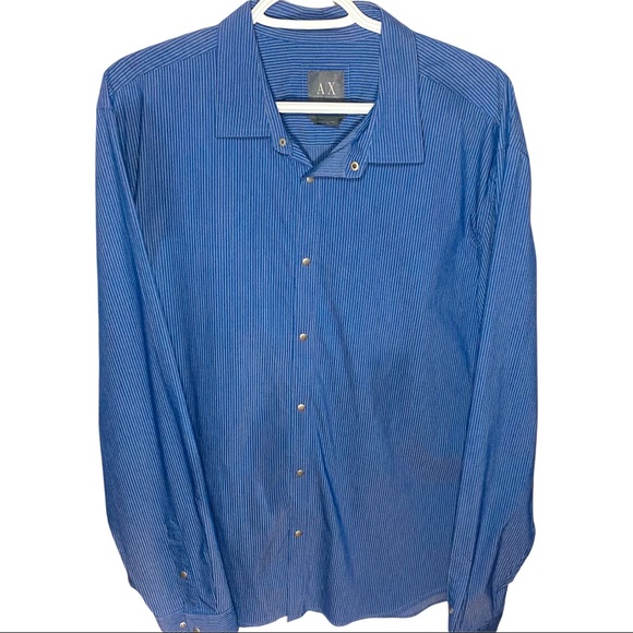 Armani Exchange Button Down w/Clasp Buttons SZ LG - Picture 1 of 8